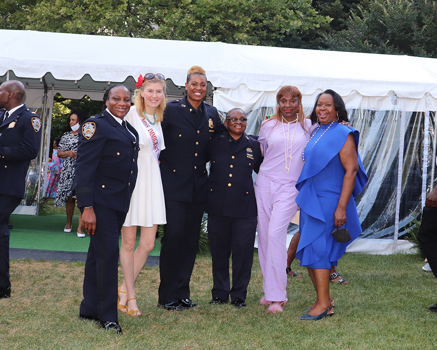 Caribbean heritage celebration - Gracie Mansion, Mayor Eric Adams, with Ms. Sylvia Hinds-Radix, NYC Corporation Counsel. She is the first Caribbean-born woman to hold the post and Ms. Ingrid Lewis-Martin a Chief Advisor to the Mayor.